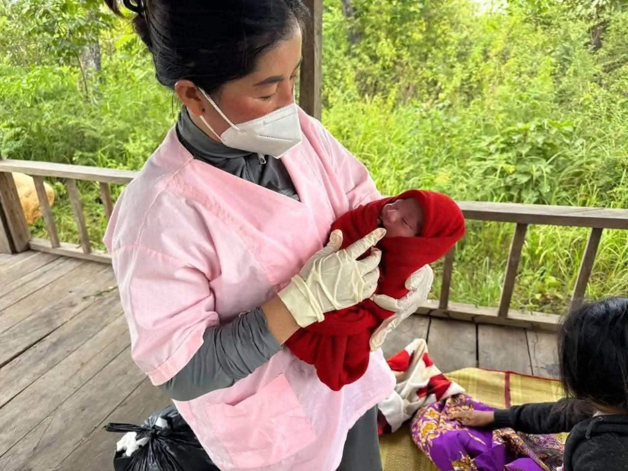 Mother and baby are reportedly healthy, with the team continuing to provide medical support. - Photo: Supplied