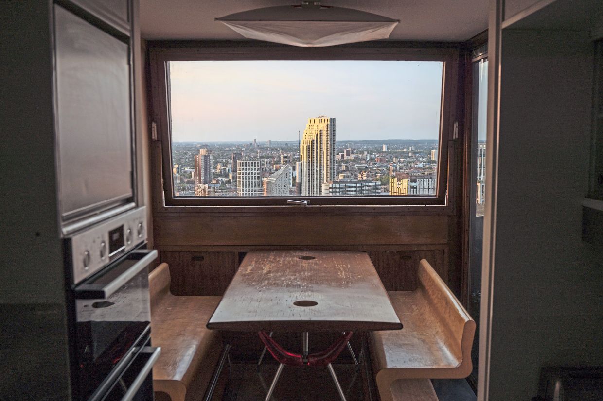 The view from an apartment at the Barbican.