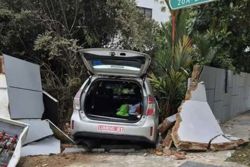 Car crashes into private home in Singapore's Katong, knocking down part of wall