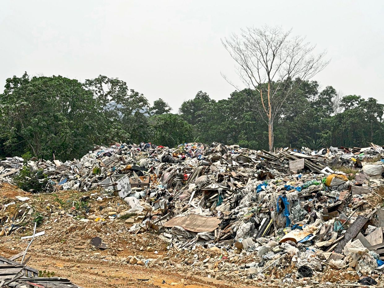 Rubbish seen piling up at the dumpsite. — Handout