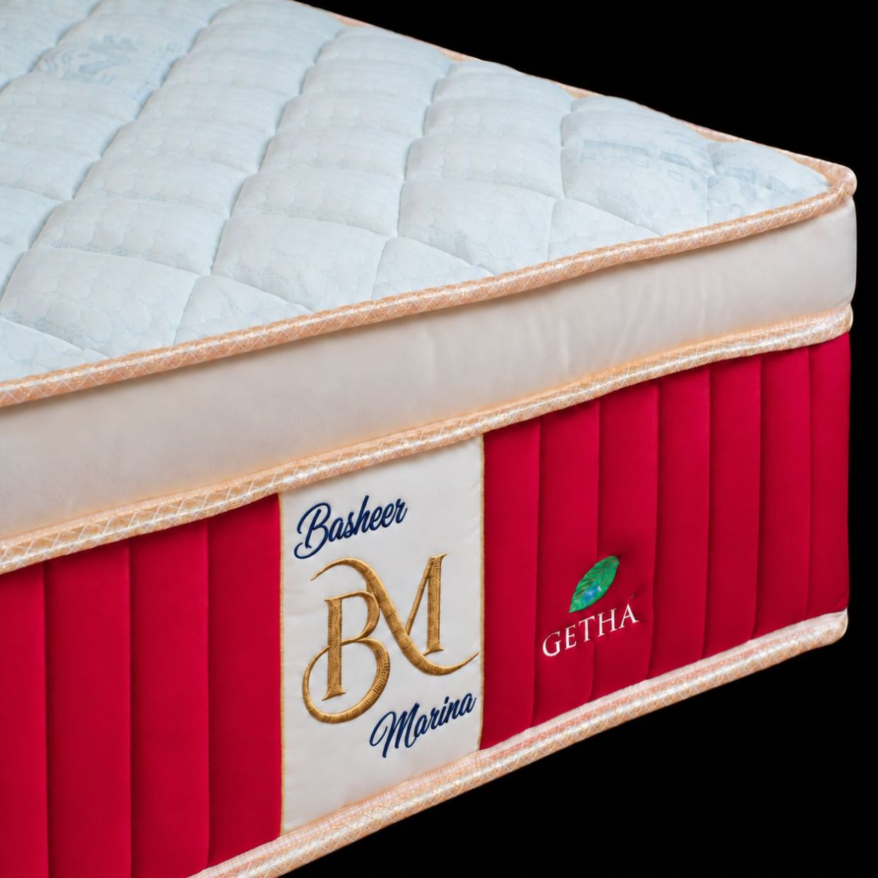 Couples can embroider their names and wedding dates on the mattress or opt for a fully customised panel featuring their own wedding logo or design. 