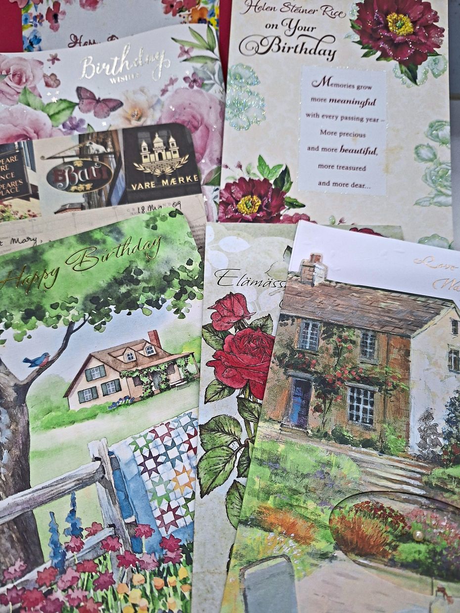 The writer and her friend are always on the lookout for fine stationery to enhance their letter-writing.