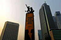 Protest pressure mounts over haze, living cost