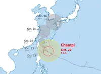 Large and violent Typhoon Champi expected to approach Japan’s Sakishima Islands on Friday