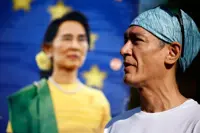 Myanmar's Suu Kyi sounded 'fairly healthy', son says after first call in years