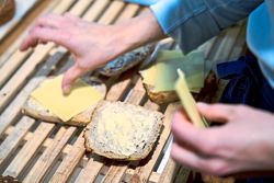 Sliced cheese on bread is rocking Copenhagen's world