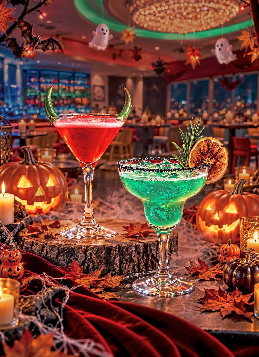 Dracula’s Blood (left) and Witch’s Brew from Satellite Restaurant and Bar.