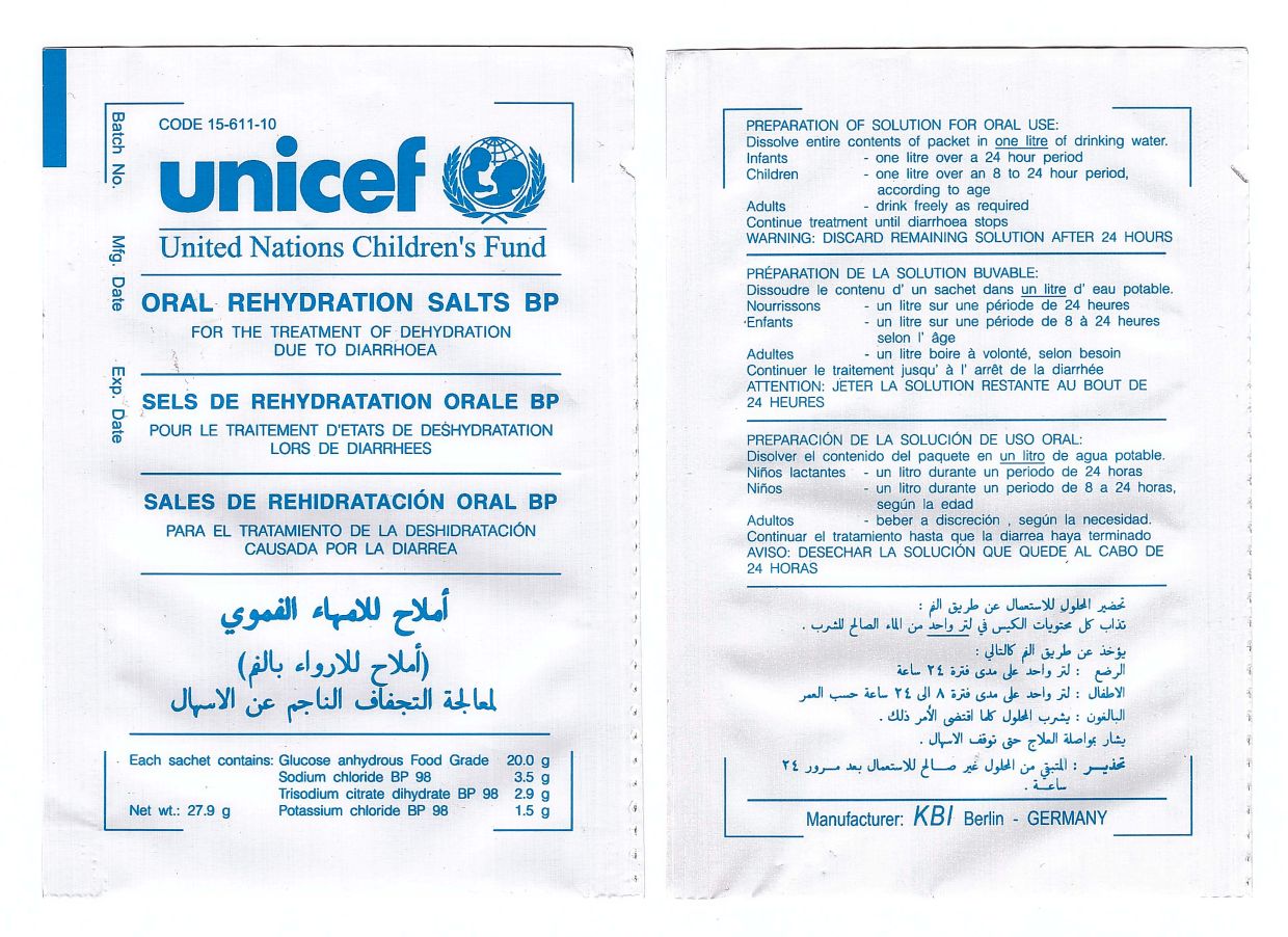 ORS is a quick way to replace the essential electrolytes that are lostduring diarrhoea. — Wikimedia Commons