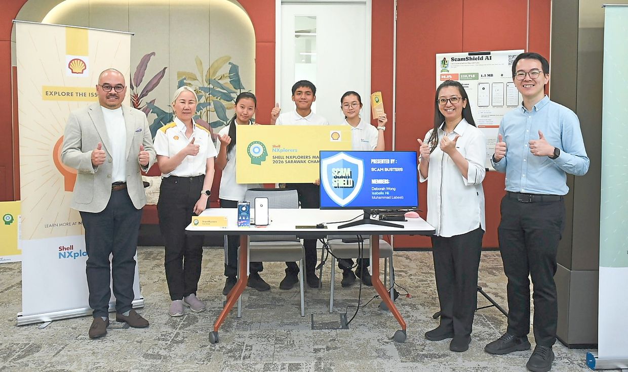 Team ScamBusters from SMK Lutong earned top honours at the Shell NXplorers Sarawak Challenge with their privacy-focused Android app, designed as an ‘investigator in your pocket’ to protect users from digital fraud.
