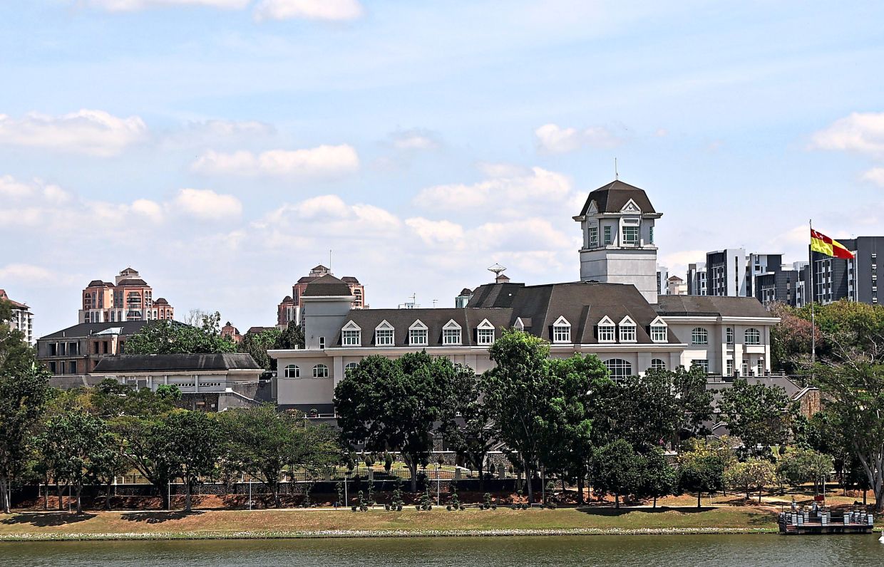 A panoramic view of Istana Darul Ehsan situated along the waterfront in Putrajaya. While no official events are hosted at this residence, it houses Sultan Sharafuddin’s personal collectibles and souvenirs. — AZMAN GHANI/The Star