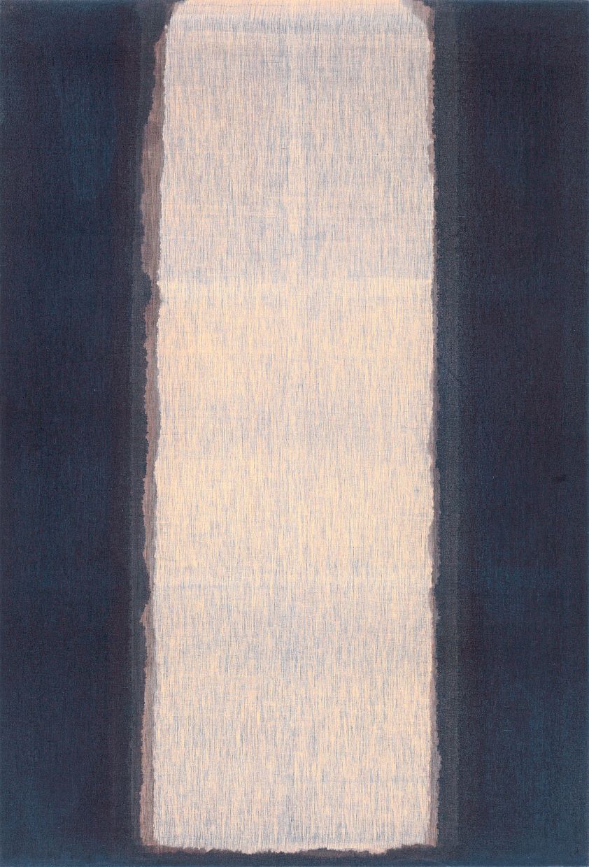 Yun Hyong-keun's 'Blue-Umber 79-C6' (1979), an artwork from the collection of RM. Photo: PKM Gallery