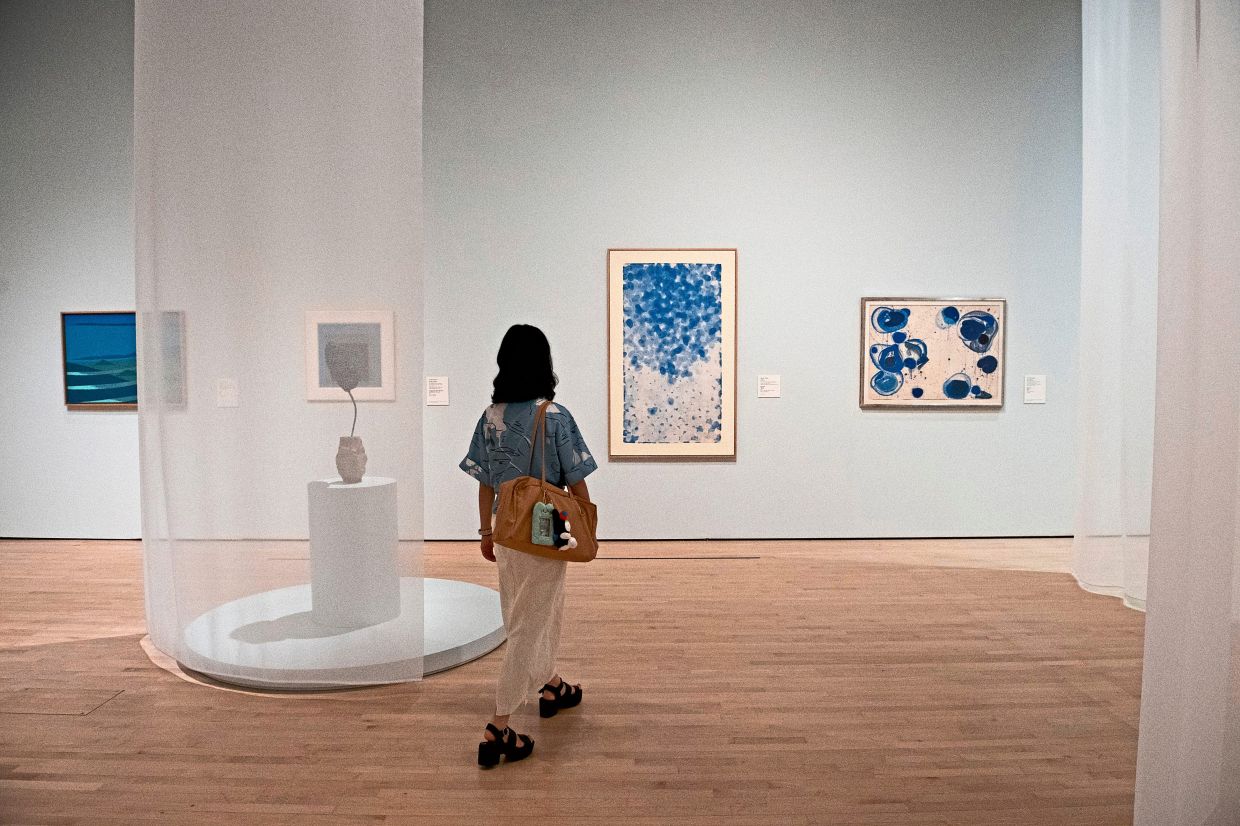 A gallery view of the RM-curated exhibition at the San Francisco Museum of Modern Art. Photo: AP