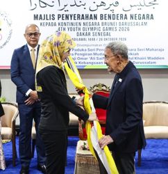 Brunei royal graces flag handover ceremony