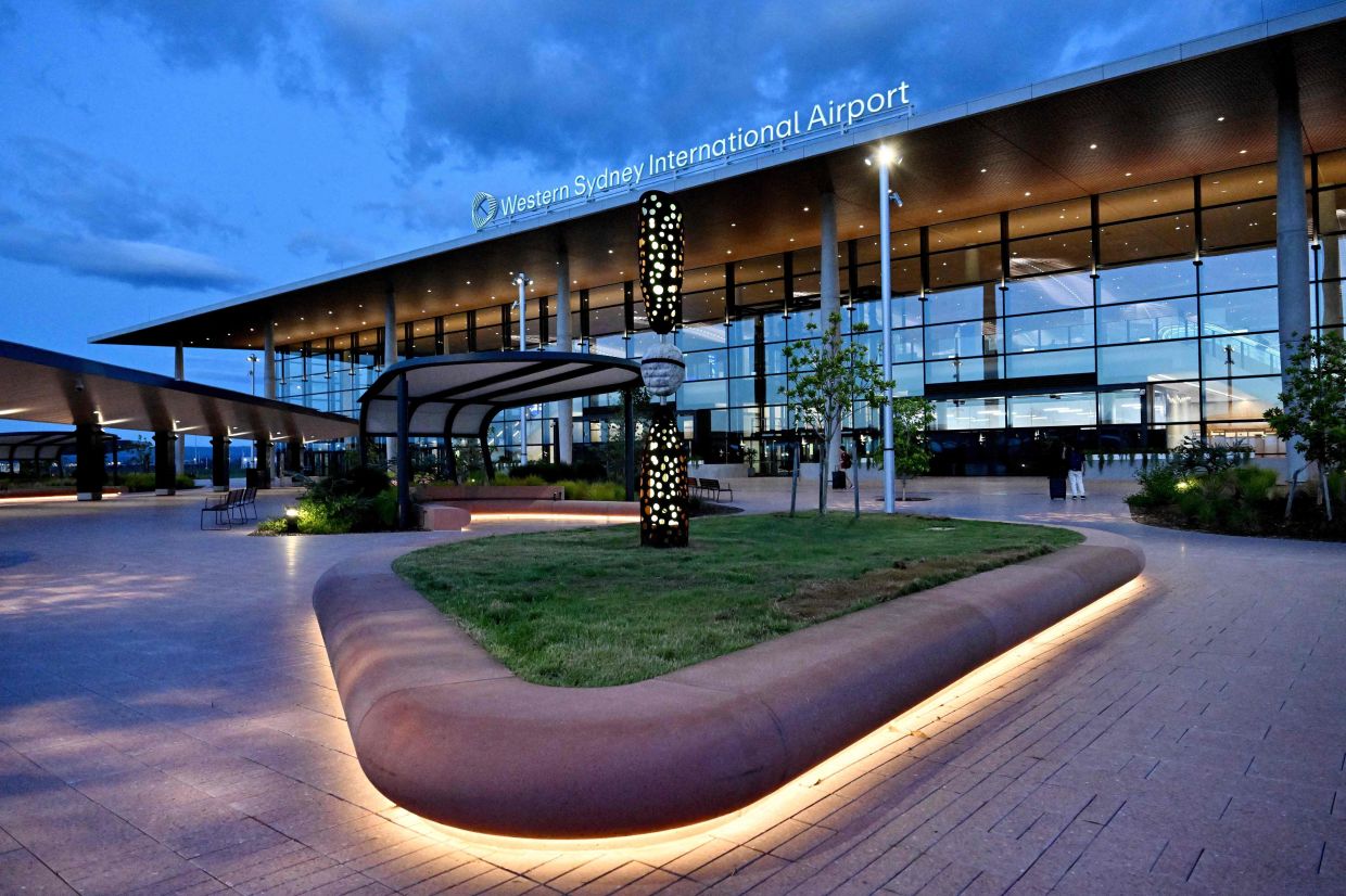 An exterior view of the newly-opened Western Sydney International Airport in Sydney on October 26, 2026. - Photo: AFP
