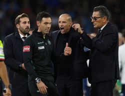 Soccer-Napoli coach Allegri handed two-match ban over outbursts in Roma clash