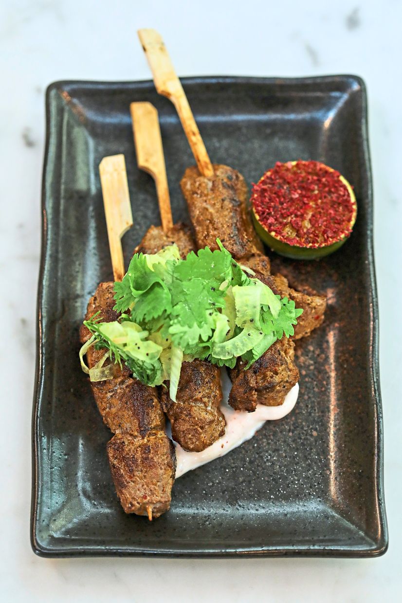 The lamb kebabs boast plenty of flavour although some skewers are a tad chewy.