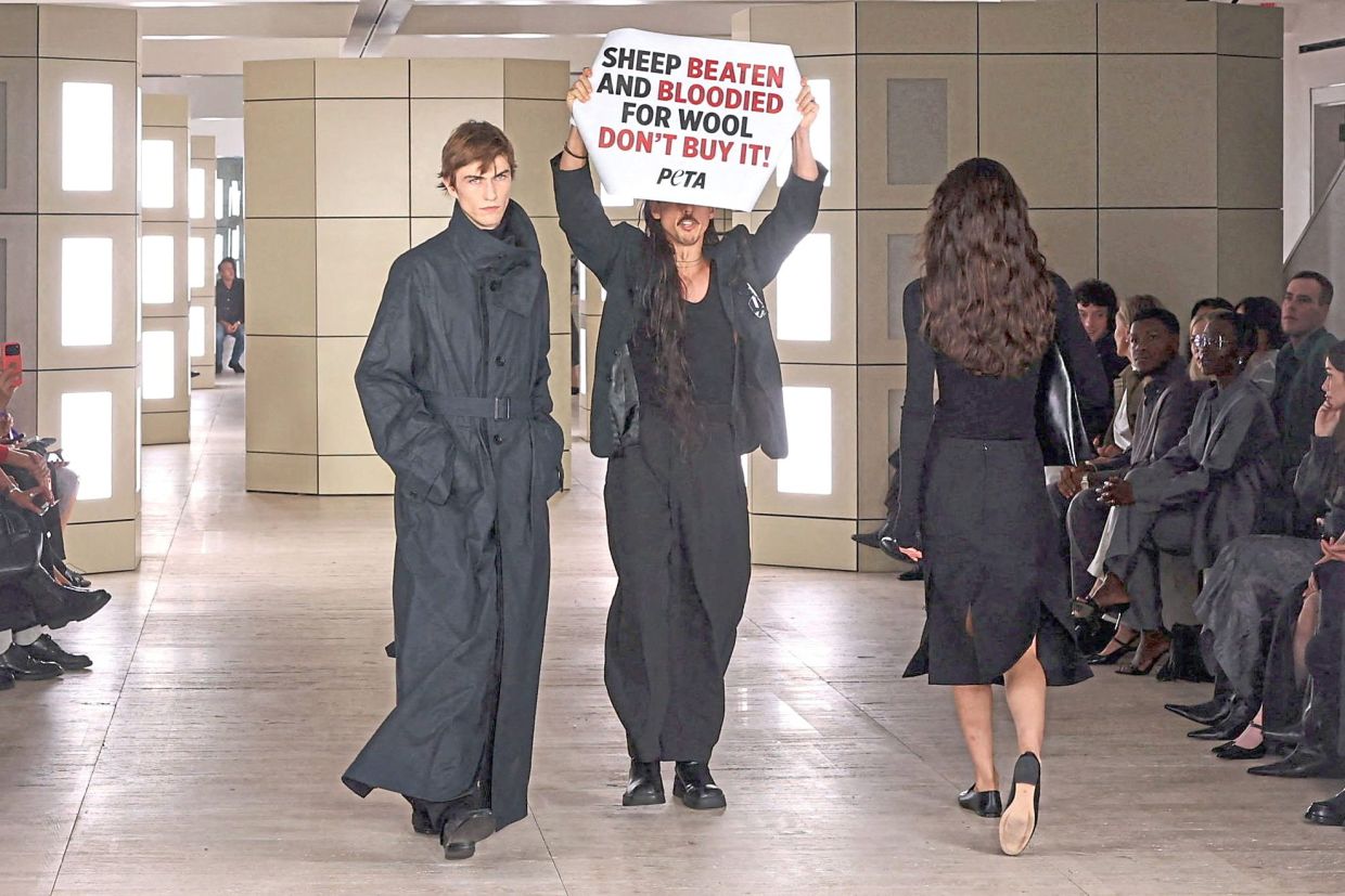 Peta continues to campaign at major fashion weeks, urging brands to make responsible choices. Photo: Reuters