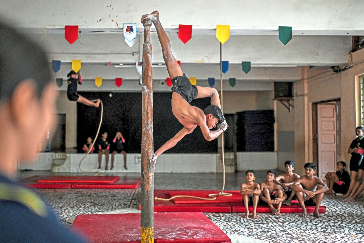 Mallakhamb is an ancient sport in India that is part of the curriculum in many schools.