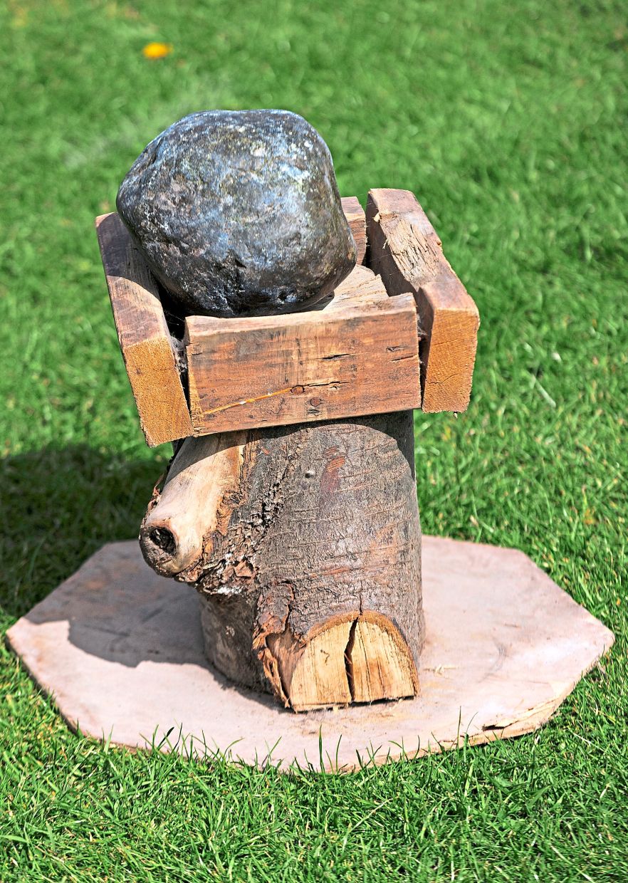 The stone-put at the Highland Games in Gourock, Scotland.