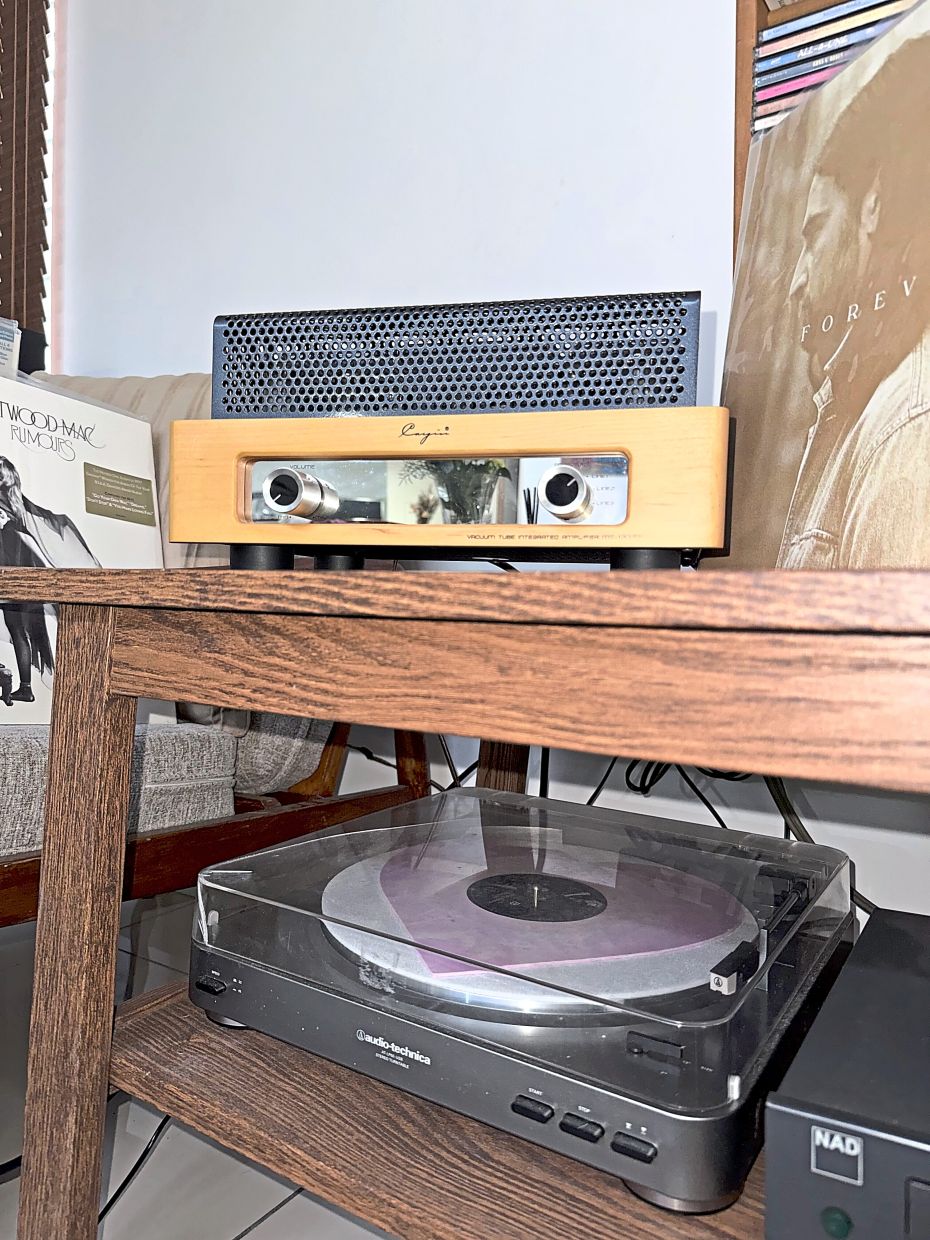 Sofea prefers to play her favourite music on her record player as the experience differs from listening digitally. Photo: Sofea Shabani