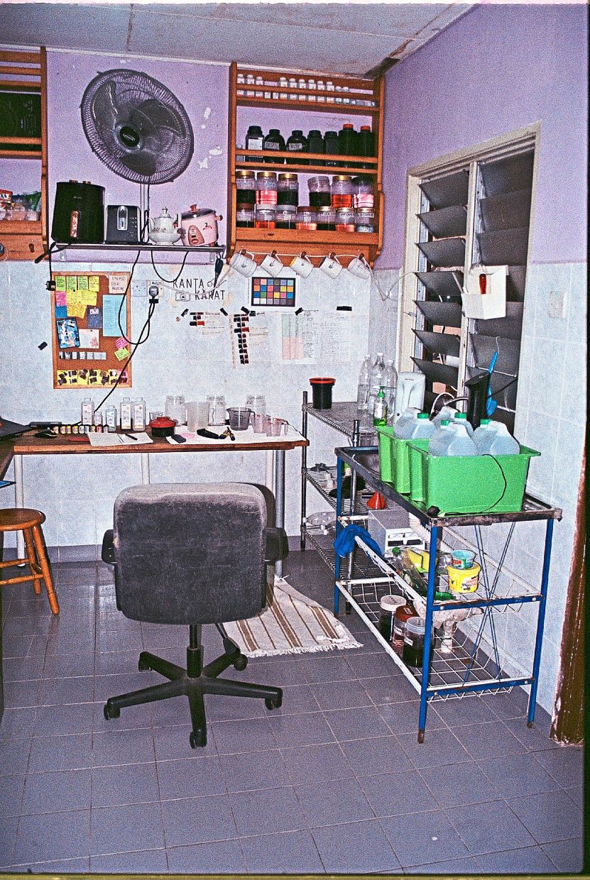 Wan Arman Rushaidi’s home lab where he develops his films and teaches others how to do it. Photo: Wan Arman Rushaidi Wan Nordin