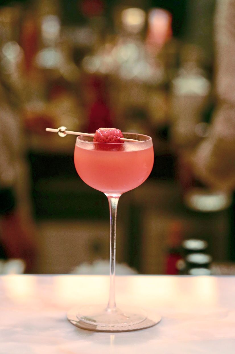 Chak combines Solisca Blanco, ‘aperitivo’, strawberry and orange bitters.