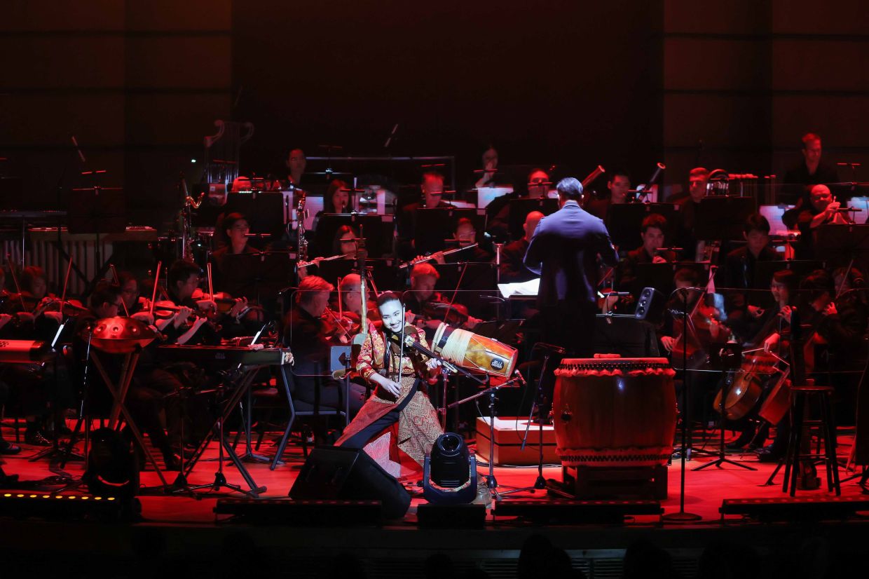 Belle performing with the Malaysian Philharmonic Orchestra (MPO) at Dewan Filharmonik PETRONAS in April. Photo: MPO